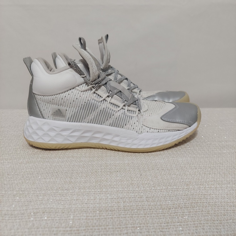 adidas Pro Boost Low Shoes Mens Basketball Sneaker Fw9511 Size 7 White Gray
